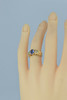 14K Yellow Gold 1 ct + Tanzanite and Diamond Ring Size 4 Circa 1990