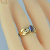 14K Yellow Gold 1 ct + Tanzanite and Diamond Ring Size 4 Circa 1990