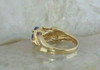 14K Yellow Gold 1 ct + Tanzanite and Diamond Ring Size 4 Circa 1990