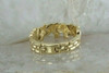 14K Yellow Gold Elephant Flexible Ring with Brick Work Back Size 7 Circa 1990