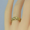 14K Yellow Gold Elephant Flexible Ring with Brick Work Back Size 7 Circa 1990