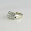 14K White Gold 1.5 ct est. Diamond Pave Crossover Ring Size 7.75 Circa 1990