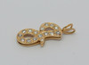 14K Yellow Gold Diamond Letter "G" Pendant 1 ct. tw.