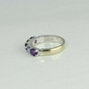 14K White Gold Amethyst and Tanzanite Ring Size 7 Circa 1990