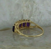 14K YG Amethyst Ring Emerald Cut Rich Purple Amethyst Size 9.25 Circa 1990