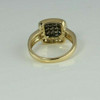 14K Yellow Gold 1/2 ct Champagne Diamond Pave Ring Size 8 Circa 1990