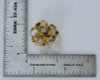 14K Yellow Gold Tested Diamond, Pearl and Enamel Rosette Pin, Circa 1910