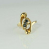 14K Yellow Gold Sapphire Modernist Ring Size 6
