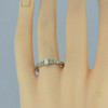 14K WG 1/2ct tw Diamond Marquise Ring with Round Accents Size 7.75 Circa 1970