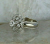 Vintage 14K Yellow Gold Diamond Ring Five Spoked Rounded Top Size 4 Circa 1960