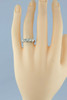 14K White Gold 1 ct Five Stone Diamond Anniversary Band Size 6.5 Circa 1990