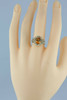 14K Yellow Gold 5 ct tw Orange Sapphire and Diamond Halo Ring size 7