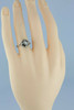 Antique 14K WG 1 ct tw Art Deco Diamond and Sapphire Ring Size 6 Circa 1925