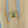 Antique 18K Pink and Yellow Gold Diamond Studded Ring Size 6.5 Circa 1930