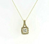 10K Yellow Gold 1/2ct Diamond Princess Necklace Pendant with Chain Circa 1990