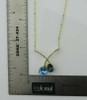 14K Yellow Gold Diamond and Blue Topaz Necklace