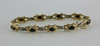 14K YG 5 ct tw Sapphire and Diamond Accent Bracelet 6.25 Inches Circa 1970