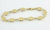 14K Yellow Gold Ladybug Enameled Bracelet Italian Made 6.5 Inches Circa 1980