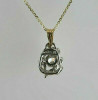 14K Yellow and White Gold Diamond Necklace Circa 1950 Italy