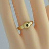 14K Dark Yellow Gold Bead Decorated Band Size 7