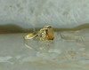 10K Yellow Gold Oval Citrine Ring Bypass Design Size 6