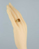 10K Yellow Gold Oval Citrine Ring Bypass Design Size 6