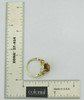 10K Yellow Gold Oval Citrine Ring Bypass Design Size 6