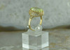 Vintage 10K Yellow Gold Prasiolite Oval Ring Size 8 Circa 1960