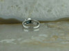 14K White Gold Blue Topaz and Diamond Pave Ring Size 6.5 Circa 1990