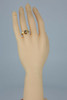 14K Yellow Gold Modernist Diamond and Sapphire Ring Size 6.5 Circa 1970