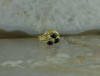 Vintage 14K Yellow Gold Black Onyx Wheat Sheath Ring Size 6 Circa 1960