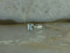 10K White Gold Aquamarine and Diamond Accent Ring Size 5 Circa 1990