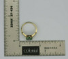 10K Yellow Gold Emerald Rosette and Diamond Accent Ring Size 6.75 Circa 1980