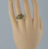 10K Yellow Gold Cast Foliage Diamond Band Size 7 Circa 1980