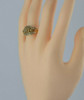 10K Yellow Gold Cast Foliage Diamond Band Size 7 Circa 1980