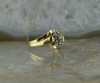 10K Yellow Gold 1/4 ct tw Diamond Cluster Cocktail Ring Size 6 Circa 1960