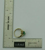 10K Yellow Gold Claddagh Green Cubic Zirconia Ring Size 5.75