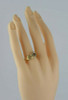 10K Yellow Gold Aquamarine Solitaire Ring Circa 1970 Size 8