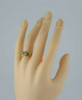 10K Yellow Gold Aquamarine Solitaire Ring Circa 1970 Size 8