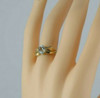 10K Yellow Gold Aquamarine Solitaire Ring Circa 1970 Size 8