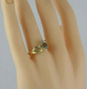 10K Yellow Gold Aquamarine Solitaire Ring Circa 1970 Size 8