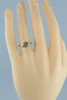 14K Yellow gold Crystal Solitaire Ring Size 6.5 Circa 1990