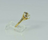 14K Yellow gold Crystal Solitaire Ring Size 6.5 Circa 1990