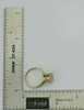 14K Yellow gold Crystal Solitaire Ring Size 6.5 Circa 1990