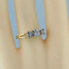 14K Yellow Gold Lite Tanzanite and Diamond Ring Size 6.75 Circa 1980