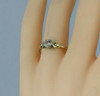 Vintage 14K Yellow and White Gold European Art Deco Crystal Ring Size 7.5 Circa