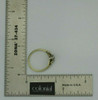 Vintage 14K Yellow and White Gold European Art Deco Crystal Ring Size 7.5 Circa