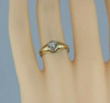 14K Yellow Gold and White Gold European Art Deco Crystal Ring Size 6 Circa 1930