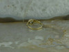 14K Yellow Gold and White Gold European Art Deco Crystal Ring Size 6 Circa 1930