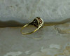 14K Yellow Gold Hardstone Filigree Cameo Ring Size 7.5